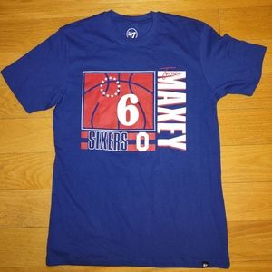 Tyrese Maxey Philadelphia 76ers #0 47 Brand T-Shirt Blue Sixers - New w/o Tag